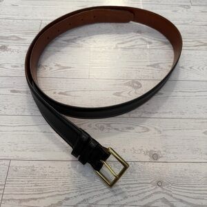 Vintage, Coach, Black Leather Belt with Gold Hardware, | Size 42